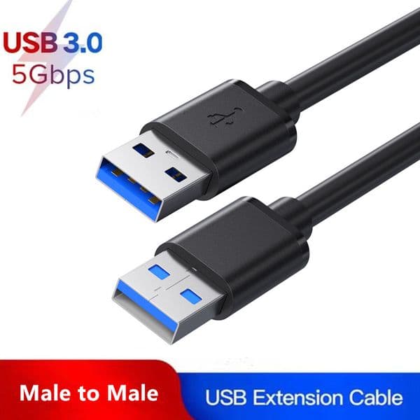 Heavy Duty USB 3.0 Male to Male Cable Double Sided USB to USB Cord Adapter 5Gbps Fast Data Transfer For Laptop/PC//Keyboard/Mouse/TV Xbox/Flash Drive/Printer/Camera