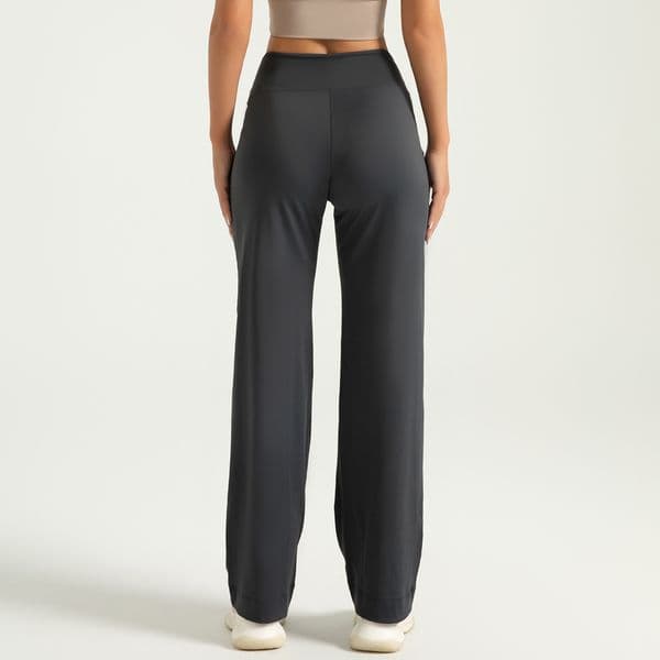 2025--Versatile street shooting sweatpants drawstring loose nude casual pants high elastic wide leg pants women