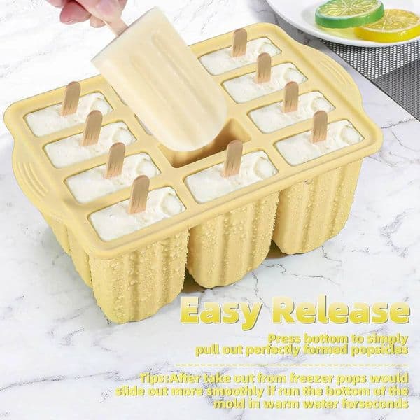 Cells Silicone Summer Freezer Homemade Ice Cream Popsicle Molds DIY Dessert Mold 50 sticks