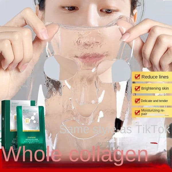 5pcs*30ml Tiktok Seaweed Collagen Filling Crystal Mask Replenishing Fruit Jelly Skin Transparent Mask Skin Care Masque 250522