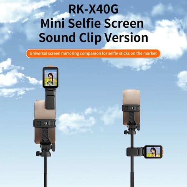 2025 New Mini Selfie With Sound for Smartphone Wireless Magnetic Monitor Screen For Vlog Live Stream Video Recording