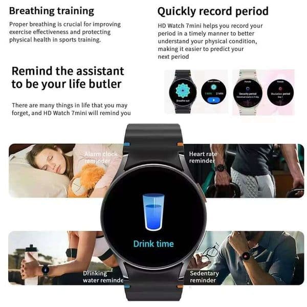 New Smart watch Watch 7 Smart Clock 40mm Amoled HD Screen GPS Tracker Heart Rhythm Smartwatch Bluetooth Sports called Fiess