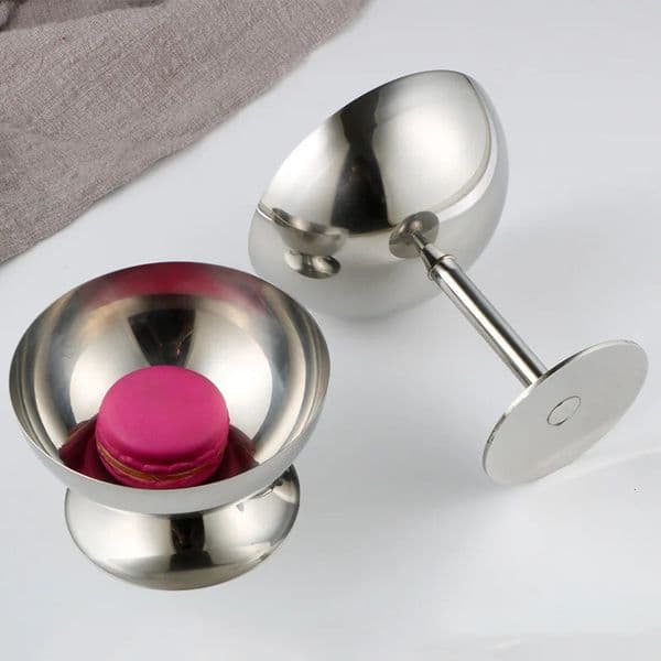 Ice cream cups salad bowl stainless steel bowl dessert fruit plate snack dish 250517