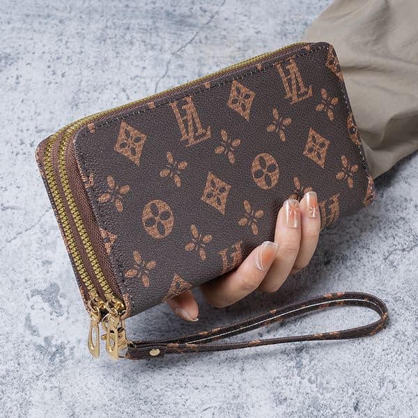 New Long And Fashionable Double-Zipper Large-Capacity Wallet For Women