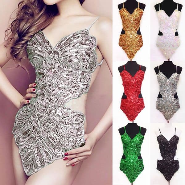 All Sequins Dance Costume Flashy Hip Wrap Performance Wear Women Dress Striped Midi Dress Sexy Dresses For Women Party Casual 250522BJ