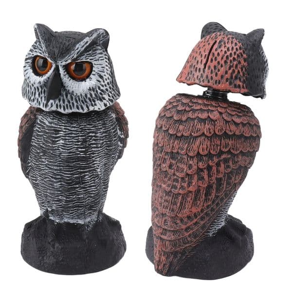 Owl Decoy Plastic Shake Head Owl Decoy To Scare Birds Away Scarecrow Fake Owl Outdoor Garden Decoration Owl Decoy to Scare Birds 250521