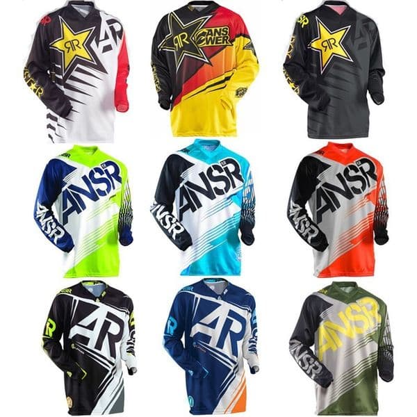 Men's T-shirts Off Road Racing Suit Long Sleeved T-shirt Quick Drying Top Loose Fit Versatile and Handsome K5m8