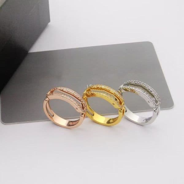 Ring designer ring Luxury rings jewelry Wedding Rings letter design Rings diamond Gifts Jewelry bridal Versatile Styles Gift Box szie 6-8 very good