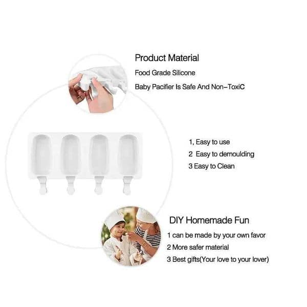 2025 Silicone Ice Cream Forms Popsicle Mold DIY Homemade Dessert Freezer Fruit Juice Cube Maker Mold With Sticks Ice Cream Maker X2505243