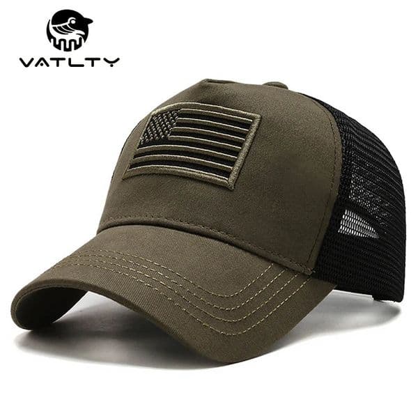 VATLTY Mesh Cap for Men High Quality Cotton Tactical Outdoor Caps Summer Breathable Baseball Cap Male Sports Accessories 250520