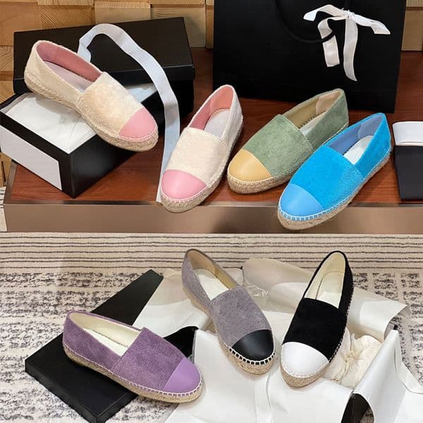 Top quality Suede genuine leather fisherman Platforms Espadrilles classic flat loafers Hemp rope Slip-On dress luxury Designer shoe woman office Vacation shoes