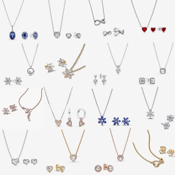 2025 New S925 Silver Love Gold Rune Necklace Simple and Versatile Snowflake Herbal Clavicle Chain