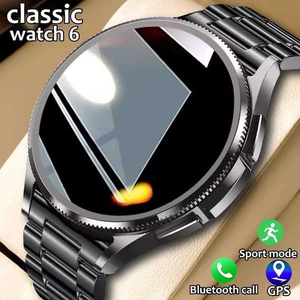 2025New Watch6 Classic Wifi NFC GPS Tracker SmartWatch Men AMOLED Display Sports Fitness Women Health IP67 Waterproof SmartwatchXJ250513