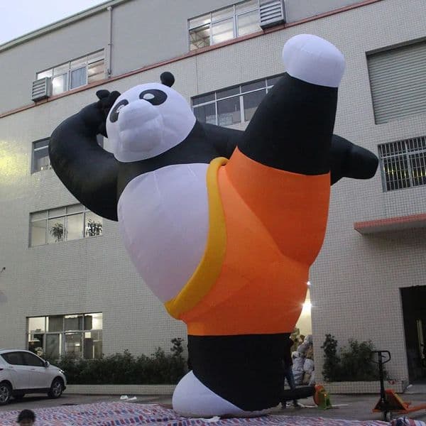 Free shipping Giant 10/20ft outdoor Inflatable Kung Fu Panda Balloon Cartoon For Advertising