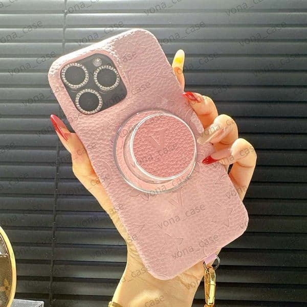 Phone Case for iPhone 16 Pro Max Magsafe and Bracket, Designer iPhone Case with Bracket 15 14 13 12 Pro 11 for Women Men Anti-drop Luxury Cover Magnetic Case with Kickstand