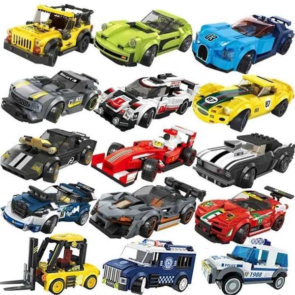 Ci Speed Champion Sport Car Building Blocks Racing Vehicle Technical Model Assembly MOC Bricks Education Toys For Kids Gifts Z250528