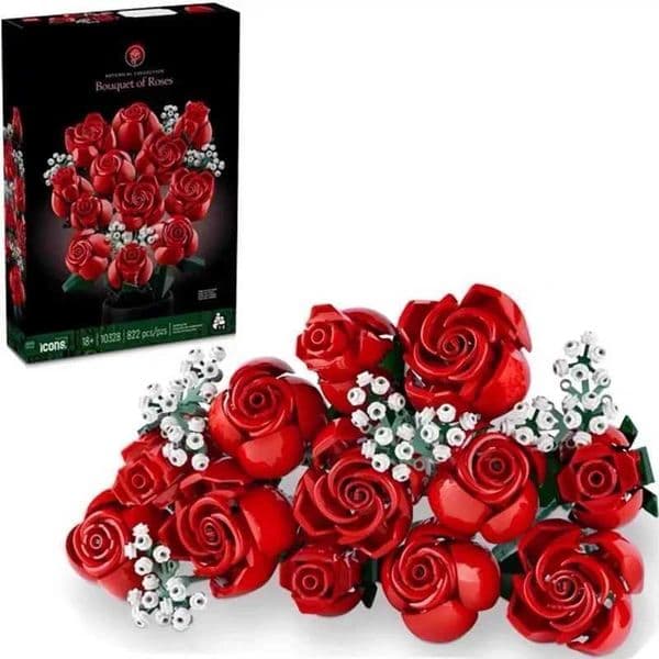 2026 New New Compatible With Bouquet Building Blocks Assembled Ornaments Preserved Fresh Flower Valentines Day Toys Roses10328 Z250528 Toy Toy
