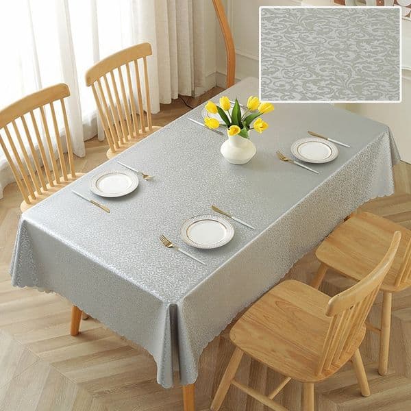 Luxury Designer Tablecloth Waterproof, Scald-Proof, Oil-Proof, h Wash-Free Rectangular Large Round Coffee Dining Table Restaurant High-End Home Hotel Tableclot 002