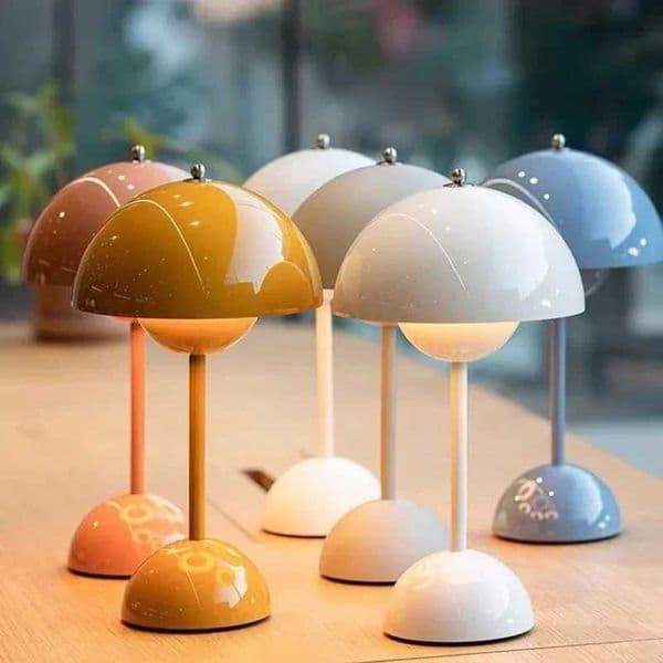Table LED Lamp Desk Light Type-C Rechargeable Top Touch Switch Lantern Room Decoration Night Lights Alloy Material W250528