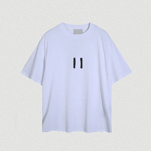 Men's T Shirts Designer FEAROF Printed T-Shirt Short Sleeve Triple Vertical Cotton Pullover Small Round Neck Solid Colour Summer