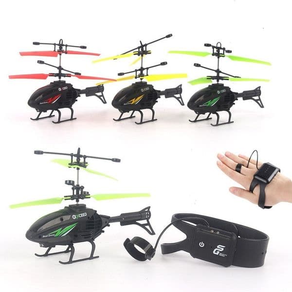 Electric/RC Aircraft Remote Control Airplane Durable Two-Channel Sensing Helicopters With Watch Wireless Controller Quadcopter Wholesale