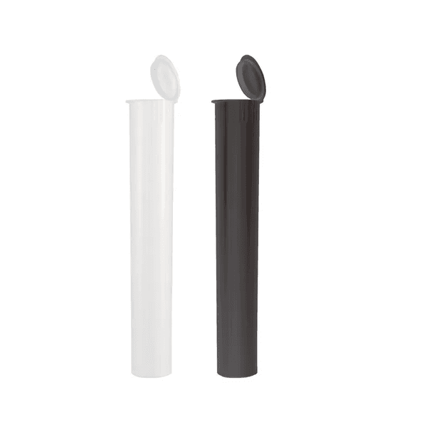 Pop Top 116mm pre roll packaging tube Bottle plastic clear black White doob joint blunt pre-rolling pill container has a Internal Diameter 0.688 Inch and Length 4.6 Inch