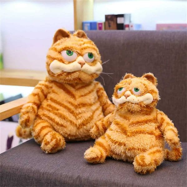2026 New Fat Orange Plush Stuffed Animals Lifelike Yellow Tabby Cat Kitty Toy For Boys And Girls Children Xmas Birthday B