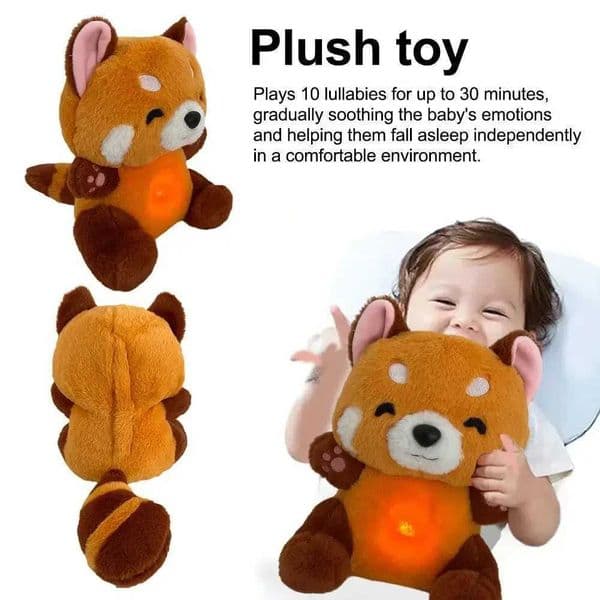 Plush Toy Red Panda Stuffed Animal 2024 New For Anxiety Adults With Music Lights Rhythmic Breathing In Four Modes Z529 H260210