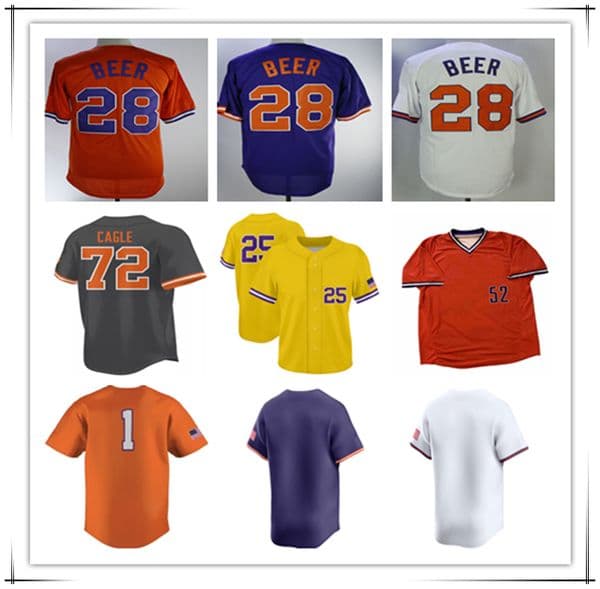 College Baseball Jerseys Cam Cannarella Dominic Listi Jarren Purify Luke Gaffney Jacob Jarrell Josh Paino Collin Priest Aidan Knaak Seth Beer B.J. Bailey Ciufo Youth