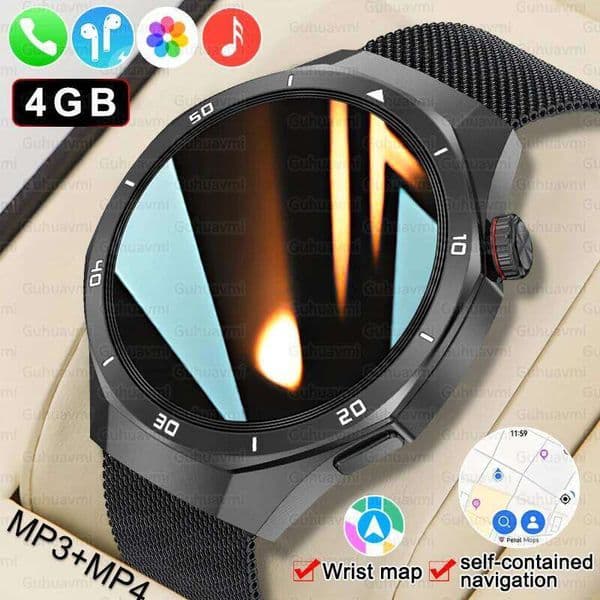 For IOS GPS Smart Watch Men 4GB Memory MP3/MP4 Player Bluetooth Call IP68 Waterproof Google Maps Outdoor Sports Watches