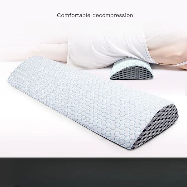 Memory Foam Lumbar Pillow for Sleeping Ergonomic Bed Wedge Cushion with Breathable Cover Back Support Waist Pad 250529