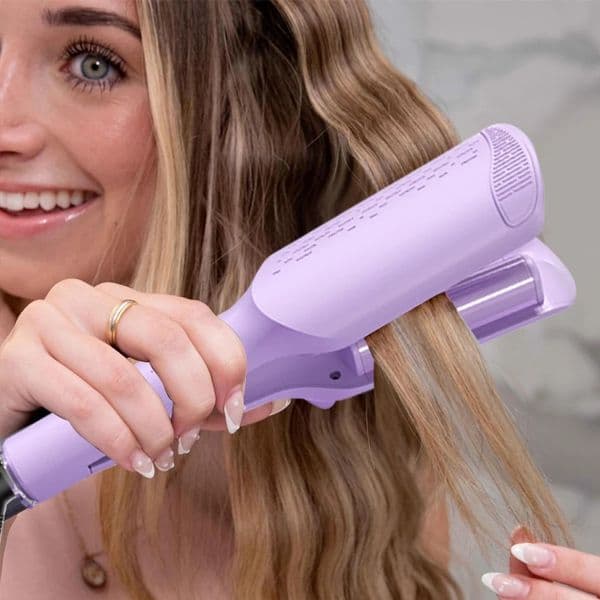 32mm Hair Curler Ceramic Curling Iron Big Wave Deep Wavy Splint Egg Rolls Electric Fast Automatic Hair Plate Styling Tools 250528