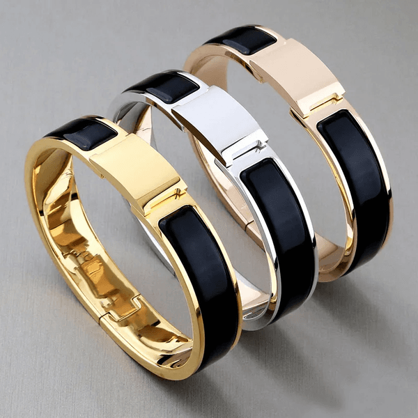 Luxury Jewelry Designer Bracelets Bangle Silver Gold High Quality Large Letters 19 Colors Select Classic Couple Enamel Bracelet Valentine's Day Gift