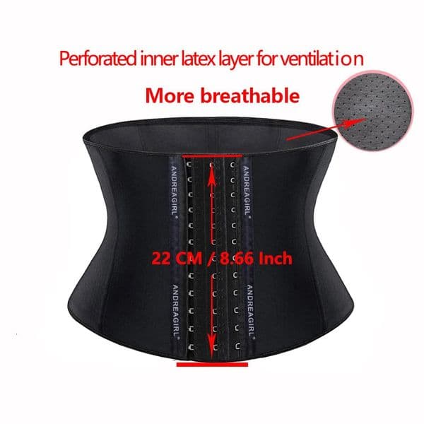 22cm Short 3 Layers Latex Waist Trainer Corset 9 Steel Bones Shapewear Body Shapers Women Corset Slimming Belt Waist Shaper 9052 250523