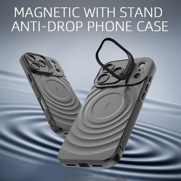 IPhone 16 Pro Max Phone Case luxury phone case Wave Anti-drop Invisible Stand Magnetic Apple 17 Phone Case free shipping