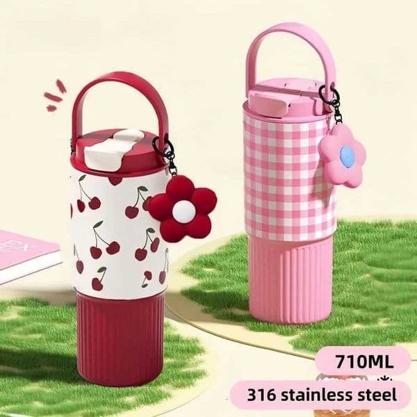 710ML Water Bottle 316 Stainless Steel Vacuum Thermos Bottle Insated Hot Cold Thermos Cup Off Outdoor H251201