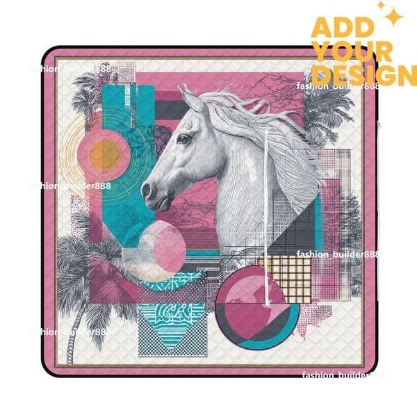 Custom H Designer Picnic Blankets Horse Luxury Waterproof Sandproof Foldable Compact Beach Blanket Outdoor Mat for Spring Summer Camping Park Travel Grass H33