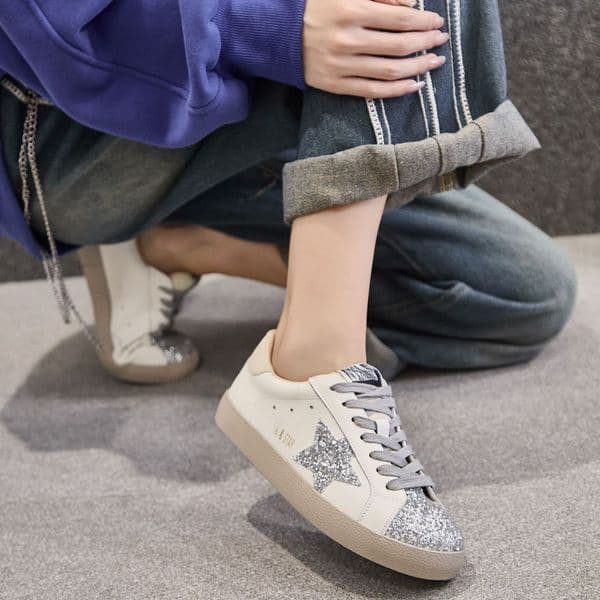 2026 New design leather sequins retro designer dirty shoes for autumn and winter comfortable multifunctional wool lining casual sports shoes