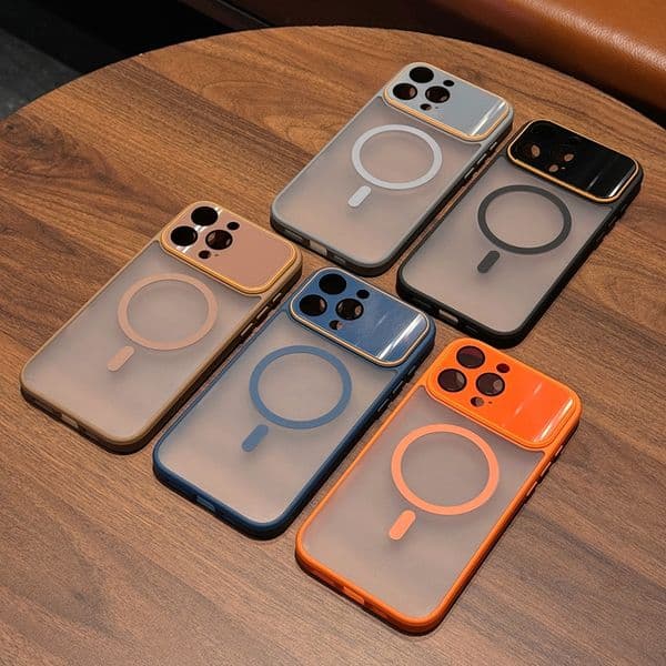 Magnetic Wireless Charging Cases For Iphone 17 Air 16E 16 Plus 15 14 13 Pro Max 12 11 Hybrid Hit Color Anti-slip Lens Protector Hard PC TPU Translucent Matte
