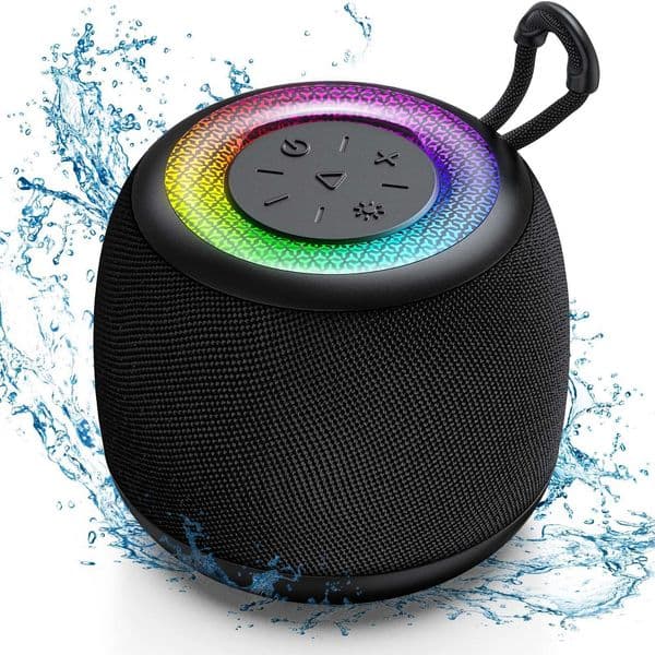 Portable Mini Speaker USB Rechargeable Stereo Sound Wireless Speaker with RGB Lights Button Control Type-C Charging M251201