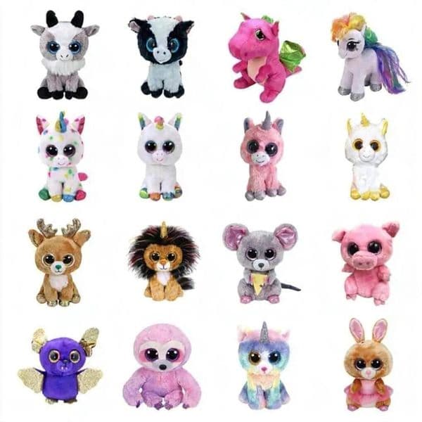 Game And Toy Decoration New 35 Design Plush Stuffed Toys 15Cm Wholesale Big Eyes Animals Soft Dolls stuff animal For Kids Birthday Gifts Designer
