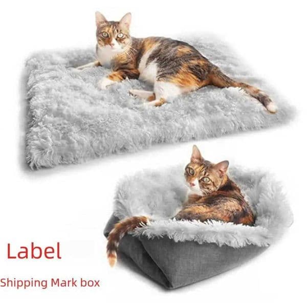 Winter Pet Blanket Plush Kennel Cushion Dual Folding Washable All Season Universal Cat Bed M251201