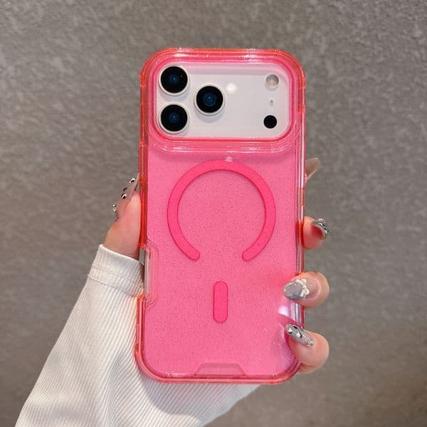 Hot Selling case iphone17 pro max Compatible with Apple IP17 Pro Max 3-in-1 Phone Case Glitter Apple 17 Magnetic Phone Case free shipping