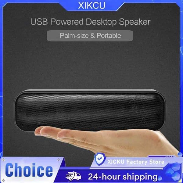 HK-5008 USB Powered Soundbar Desktop Speaker Wired Computer Sound Box for TV Desktop Laptop with 2 Subwoofers Music Player M251201