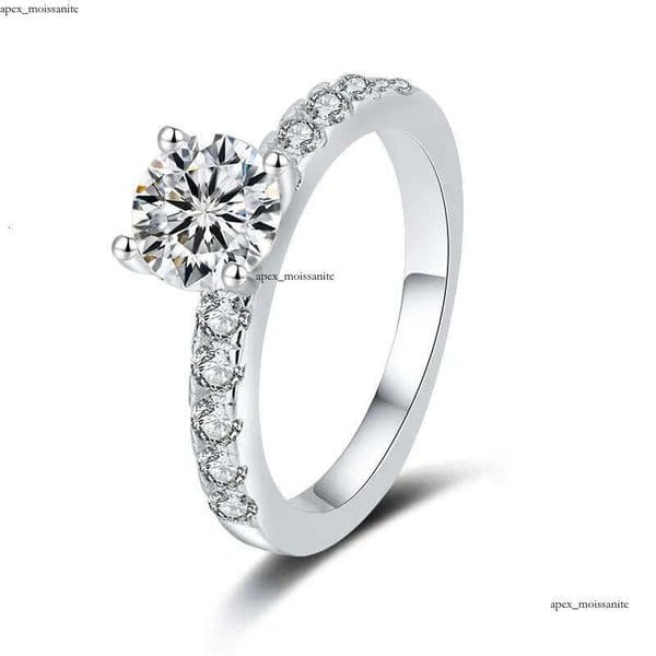 luxury rings designer women 925 sterling silver inlaid VVS1 pass diamond 14K tester moissanite for womens engagement wedding ring luxe jewelry woman US size 5-9 32