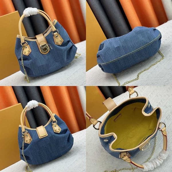 10A vintage Designer Shoulder Luxury mirror Quality Women's hand Purses designer hobo denim crossbody chain