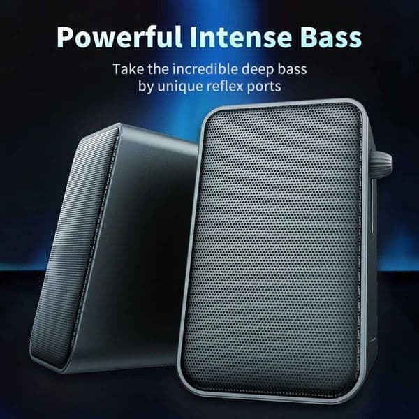 Coomaer 3inch Iron Heavy Bass 10W Computer Speaker Gaming Sound Bookshelf Subwoofer USB 20 Channel Texture Desktop Audio M251201