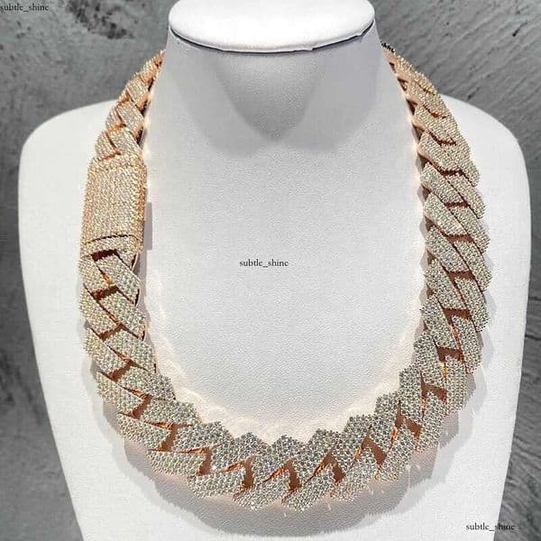cuban link bracelet designer IGI necklace moissanite chain Pendant Necklaces Iced Out Pass Diamond Tester Sterling Silver Necklace Vvs Moissanite chains for men