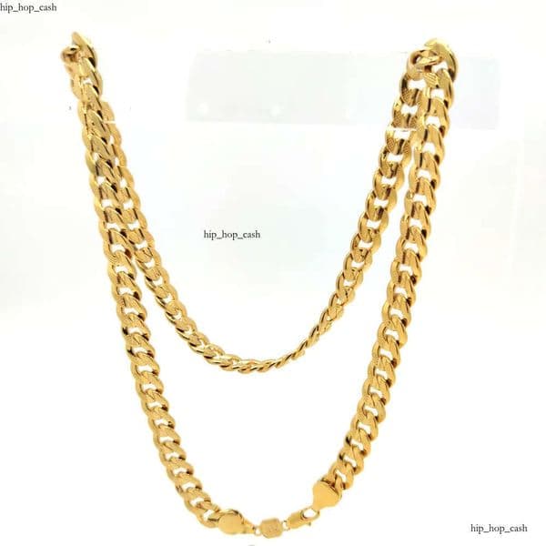 Handmade Dubai Men's Cuban Link Chain Necklace In 18 k Stamped Gold Filled Pave Curb C d7