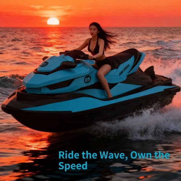 Mini Jet Ski High-Speed RC Motorboat 24G Remote Control Electric Boat for Kids double motor Summer Water Play Ideal as a gift X251202